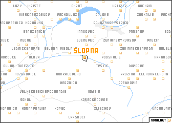 map of Slopná