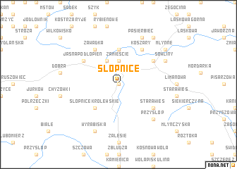 map of Słopnice