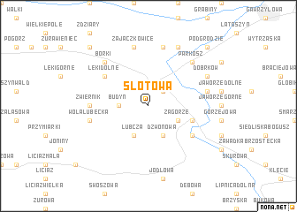 map of Słotowa