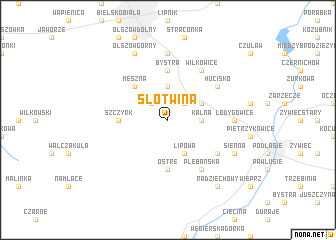 map of Słotwina