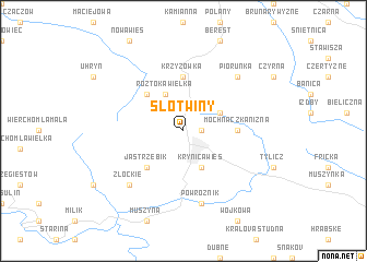 map of Słotwiny