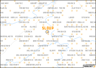 map of Sloup
