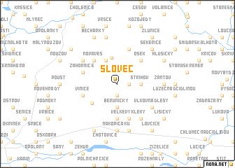 map of Sloveč