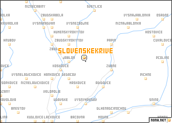 map of Slovenské Krivé