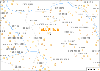 map of Slovinje