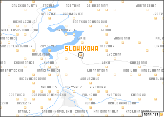 map of Słowikowa