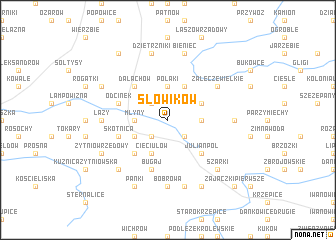 map of Słowików