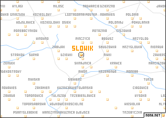 map of Słowik