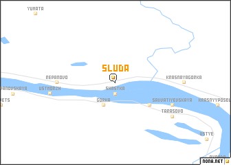 map of Sluda