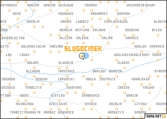 map of Sługocinek