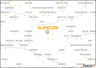 map of Słupeczno