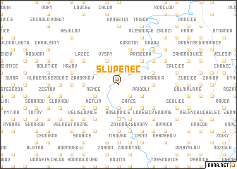 map of Slupenec