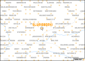 map of Słupia Borki