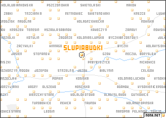 map of Słupia Budki