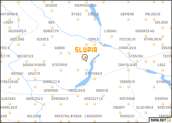 map of Słupia