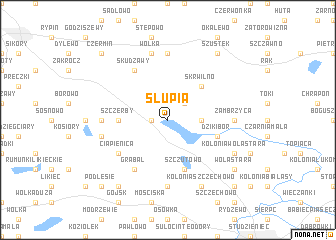 map of Słupia