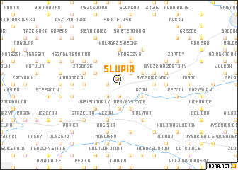 map of Słupia