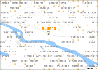 map of Słupno