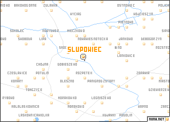 map of Słupowiec