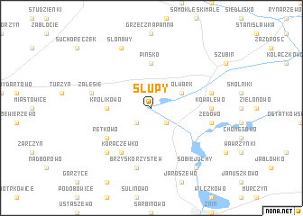 map of Słupy