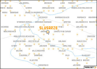 map of Ślusarze