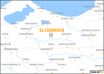 map of Slyusarëvo