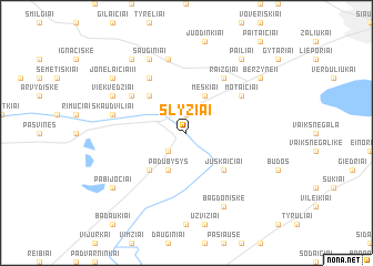 map of Slyžiai