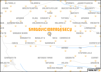 map of Smadovicioara de Secu