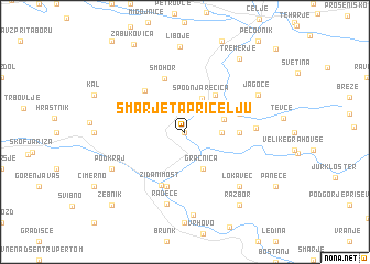 map of Šmarjeta pri Celju