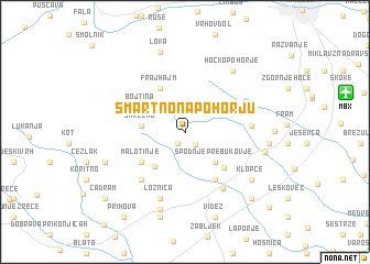 map of Šmartno na Pohorju