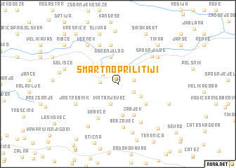 map of Šmartno pri Litiji