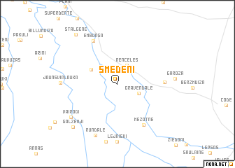 map of Smēdēni