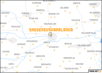 map of Smederevska Palanka