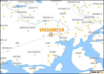 map of Smedsbacka