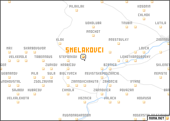 map of Smelákovci