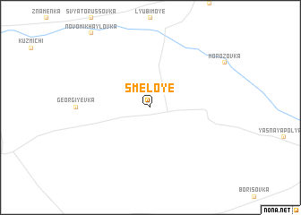 map of Smeloye