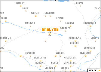 map of Smėlynė