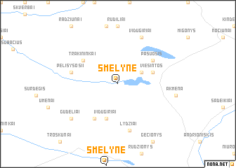 map of Smėlynė