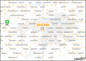 map of Smíchov