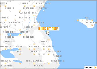 map of Smidstrup