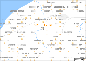 map of Smidstrup