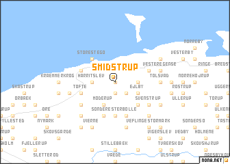 map of Smidstrup