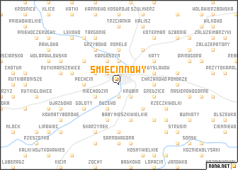 map of Śmiecin Nowy