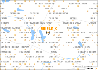 map of Śmielnik