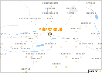 map of Śmieszkowo