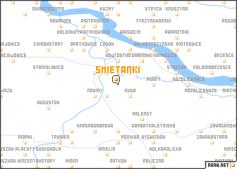 map of Śmietanki