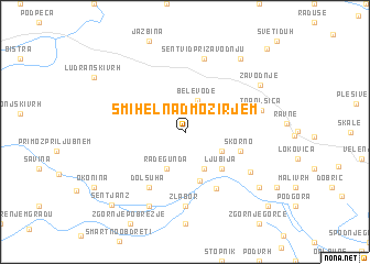 map of Šmihel nad Mozirjem