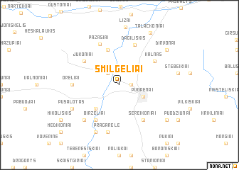 map of Smilgeliai