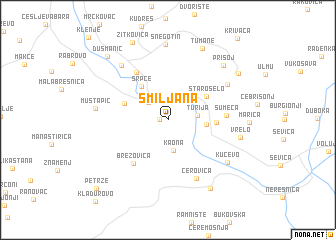 map of Smiljana