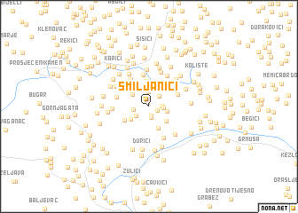 map of Smiljanići